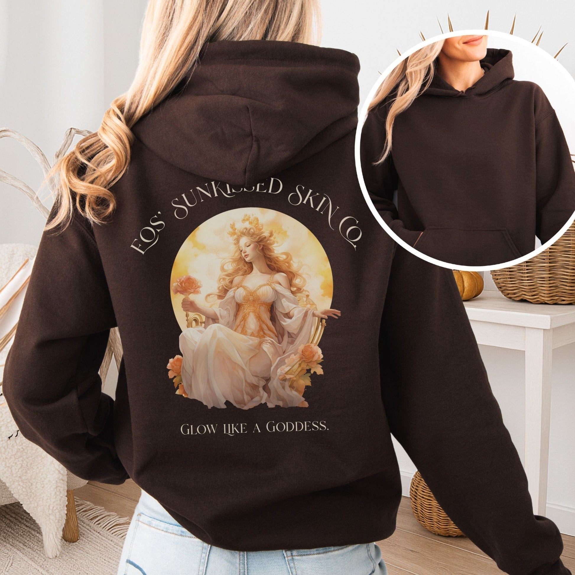 Hoodie Dark Chocolate / S Eos' Sunkissed Skin Co. Hoodie – Glow Like a Goddess The Mystic Eden