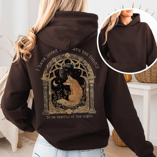 Hoodie Dark Chocolate / S I Have Loved the Stars Too Fondly Sarah Williams Poetry Hoodie The Mystic Eden