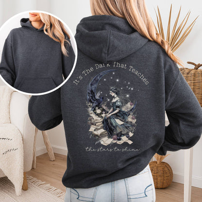 Hoodie Dark Heather / S It's the Dark That Teaches the Stars to Shine Poe Inspired Hoodie The Mystic Eden