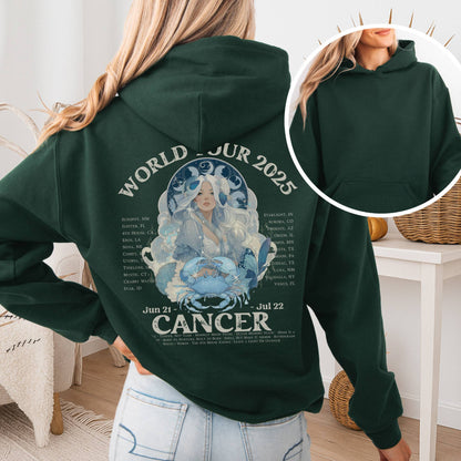 Hoodie Forest Green / S Cancer Concert Hoodie - Zodiac World Tour 2025 Hoodie The Mystic Eden
