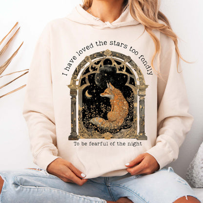 Hoodie Ivory / S I Have Loved the Stars Too Fondly Sarah Williams Poetry Vintage Hoodie The Mystic Eden