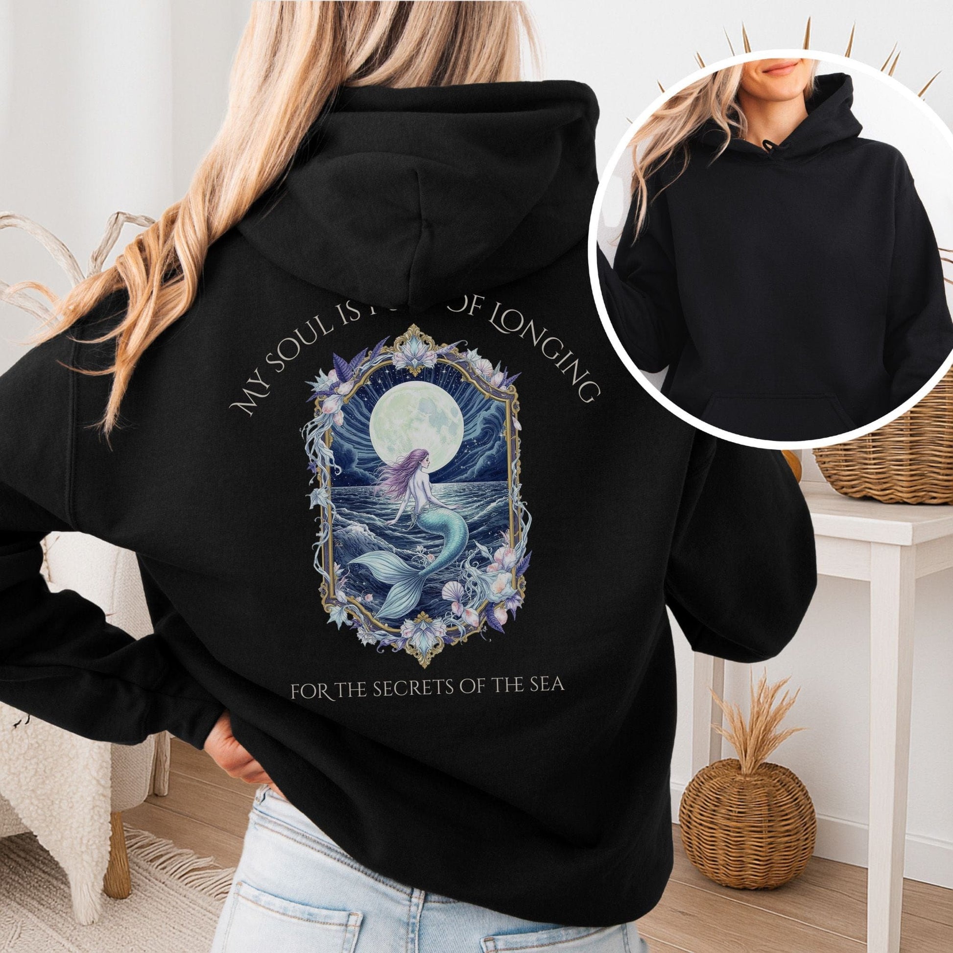 Hoodie My Soul Is Full of Longing Poetry Hoodie The Mystic Eden