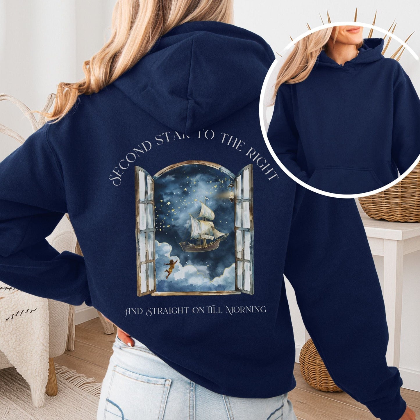 Hoodie Navy / S Second Star to the Right Peter Pan Hoodie The Mystic Eden