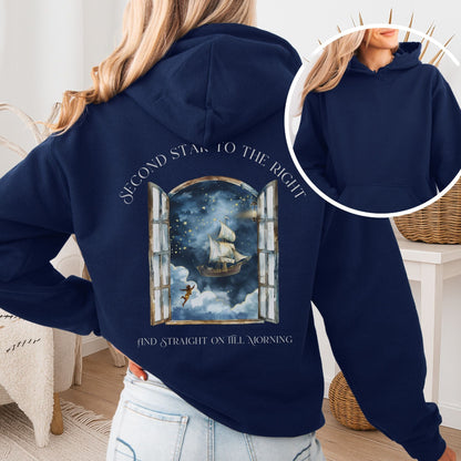 Hoodie Navy / S Second Star to the Right Peter Pan Hoodie The Mystic Eden