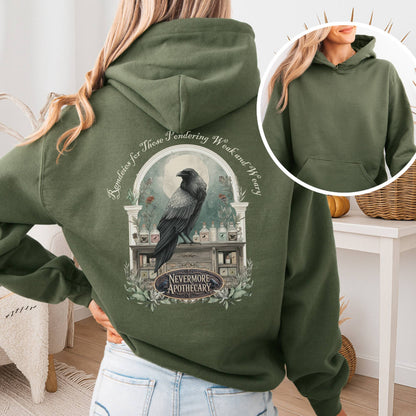 Hoodie Nevermore Apothecary Edgar Allan Poe Hoodie The Mystic Eden