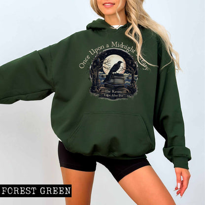Hoodie Once Upon a Midnight Dreary Edgar Allan Poe Hoodie The Mystic Eden