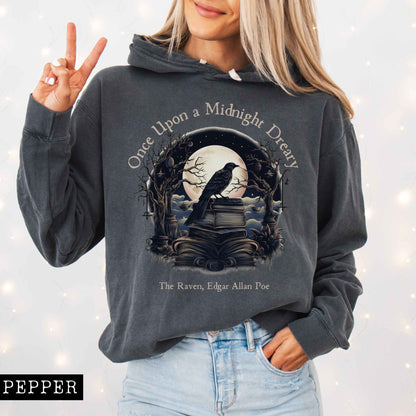 Hoodie Pepper / S Once Upon a Midnight Dreary Hoodie The Mystic Eden