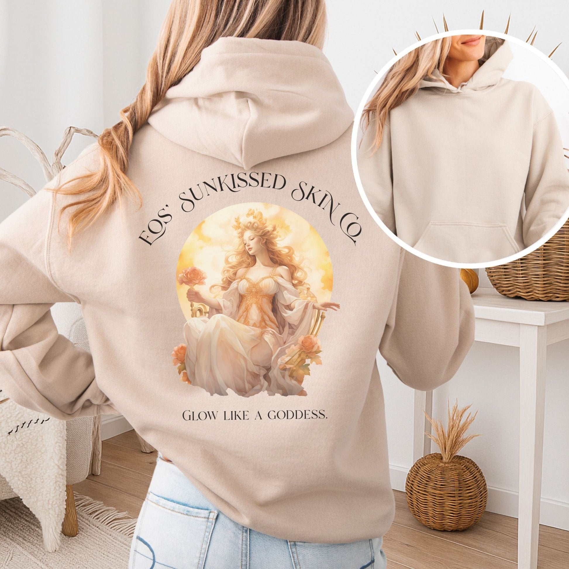 Hoodie Sand / S Eos' Sunkissed Skin Co. Hoodie – Glow Like a Goddess The Mystic Eden