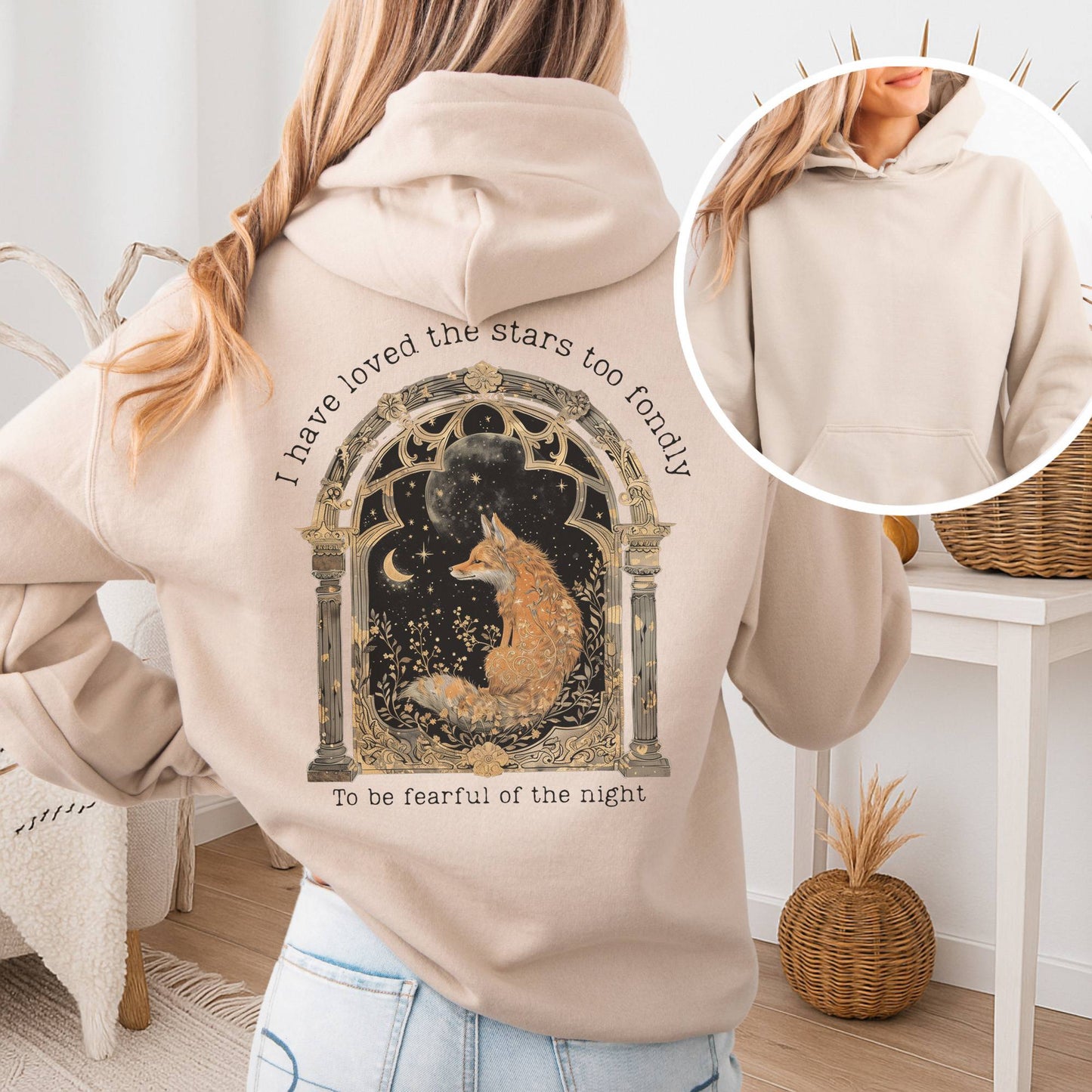 Hoodie Sand / S I Have Loved the Stars Too Fondly Sarah Williams Poetry Hoodie The Mystic Eden