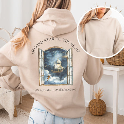 Hoodie Sand / S Second Star to the Right Peter Pan Hoodie The Mystic Eden