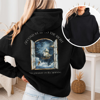 Hoodie Second Star to the Right Peter Pan Hoodie The Mystic Eden