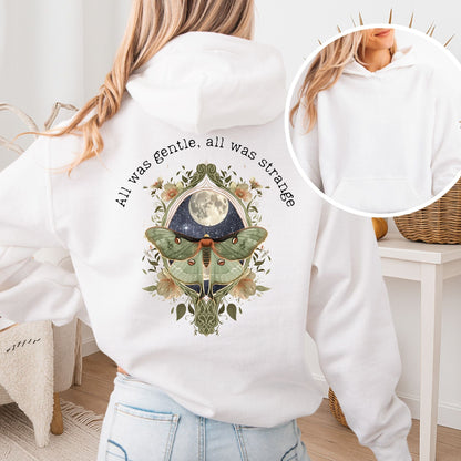 Hoodie White / S All Was Gentle All Was Strange Edgar Allan Poe Hoodie The Mystic Eden