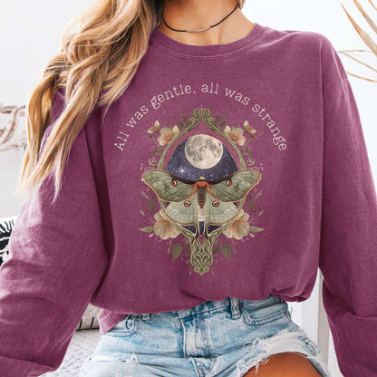 Long-sleeve Berry / S All Was Gentle All Was Strange Edgar Allan Poe Long Sleeve The Mystic Eden