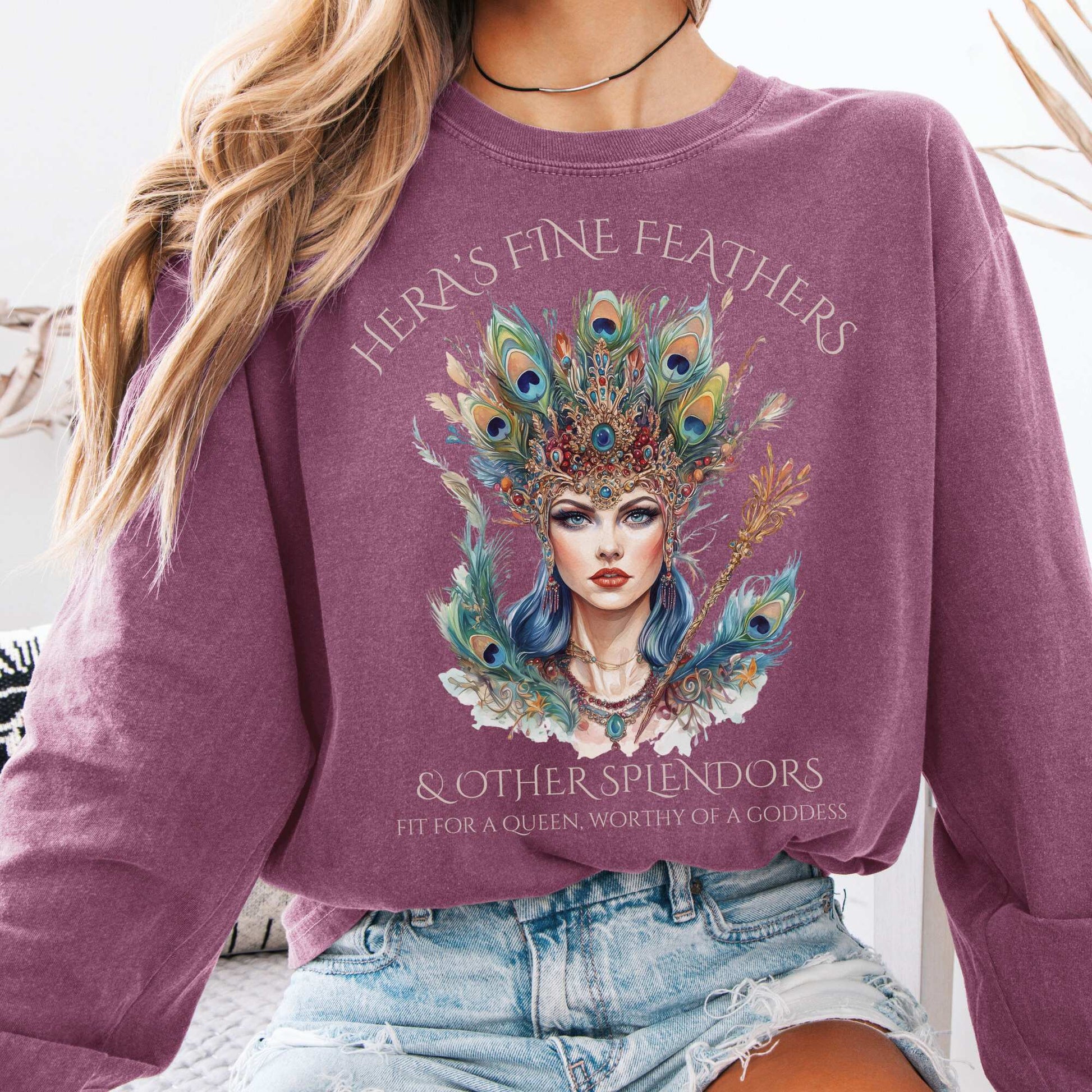 Long-sleeve Berry / S Hera's Fine Feathers & Other Splendors Long Sleeved Shirt The Mystic Eden