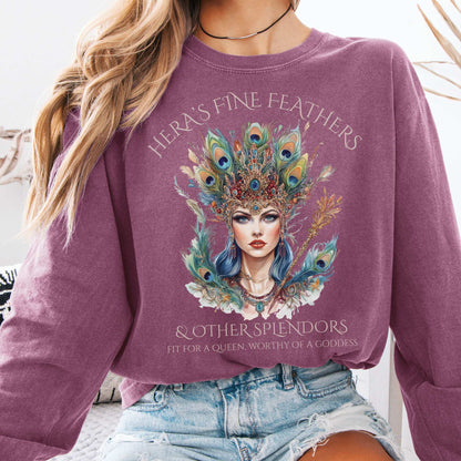 Long-sleeve Berry / S Hera's Fine Feathers & Other Splendors Long Sleeved Shirt The Mystic Eden