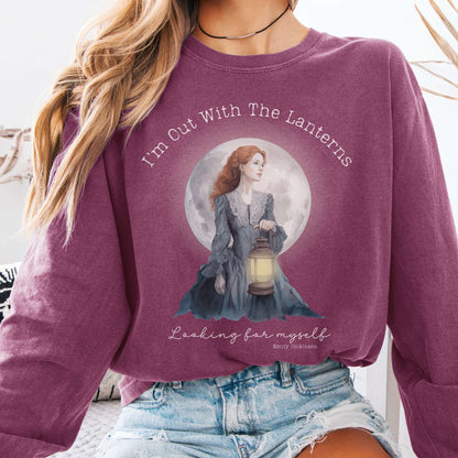 Long-sleeve Berry / S I'm Out With The Lanterns Looking For Myself Emily Dickinson Long Sleeve The Mystic Eden