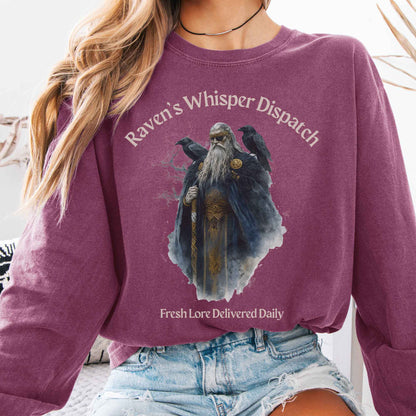 Long-sleeve Berry / S Raven's Whisper Dispatch Norse Gods Long Sleeve Shirt The Mystic Eden