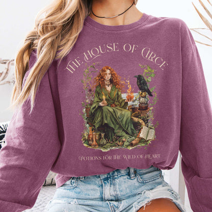 Long-sleeve Berry / S The House of Circe Goddess Long Sleeve T-Shirt The Mystic Eden