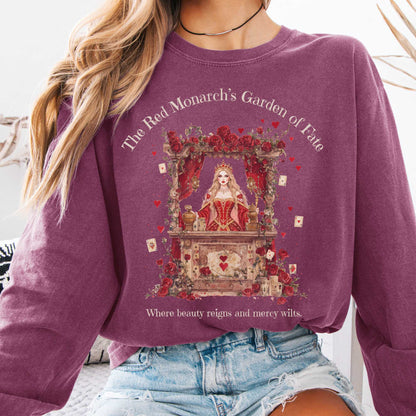 Long-sleeve Berry / S The Red Monarchs Garden of Fate Long Sleeve Tee The Mystic Eden