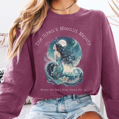 Long-sleeve Berry / S The Siren’s Moonlit Melody Mythology Long Sleeve Tee The Mystic Eden