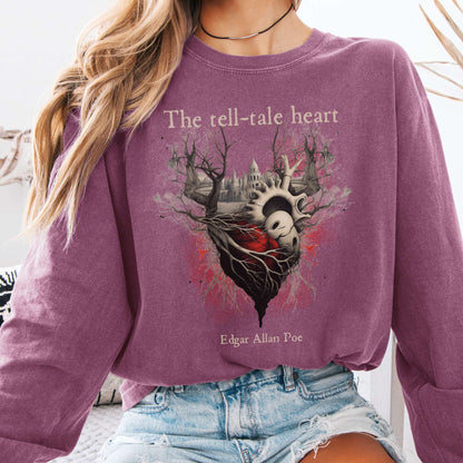 Long-sleeve Berry / S The Tell Tale Heart Edgar Allan Poe Long Sleeve Tee The Mystic Eden