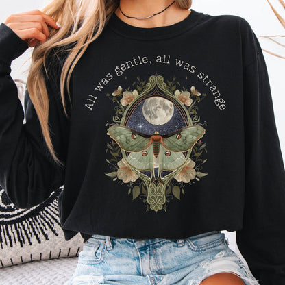 Long-sleeve Black / S All Was Gentle All Was Strange Edgar Allan Poe Long Sleeve The Mystic Eden