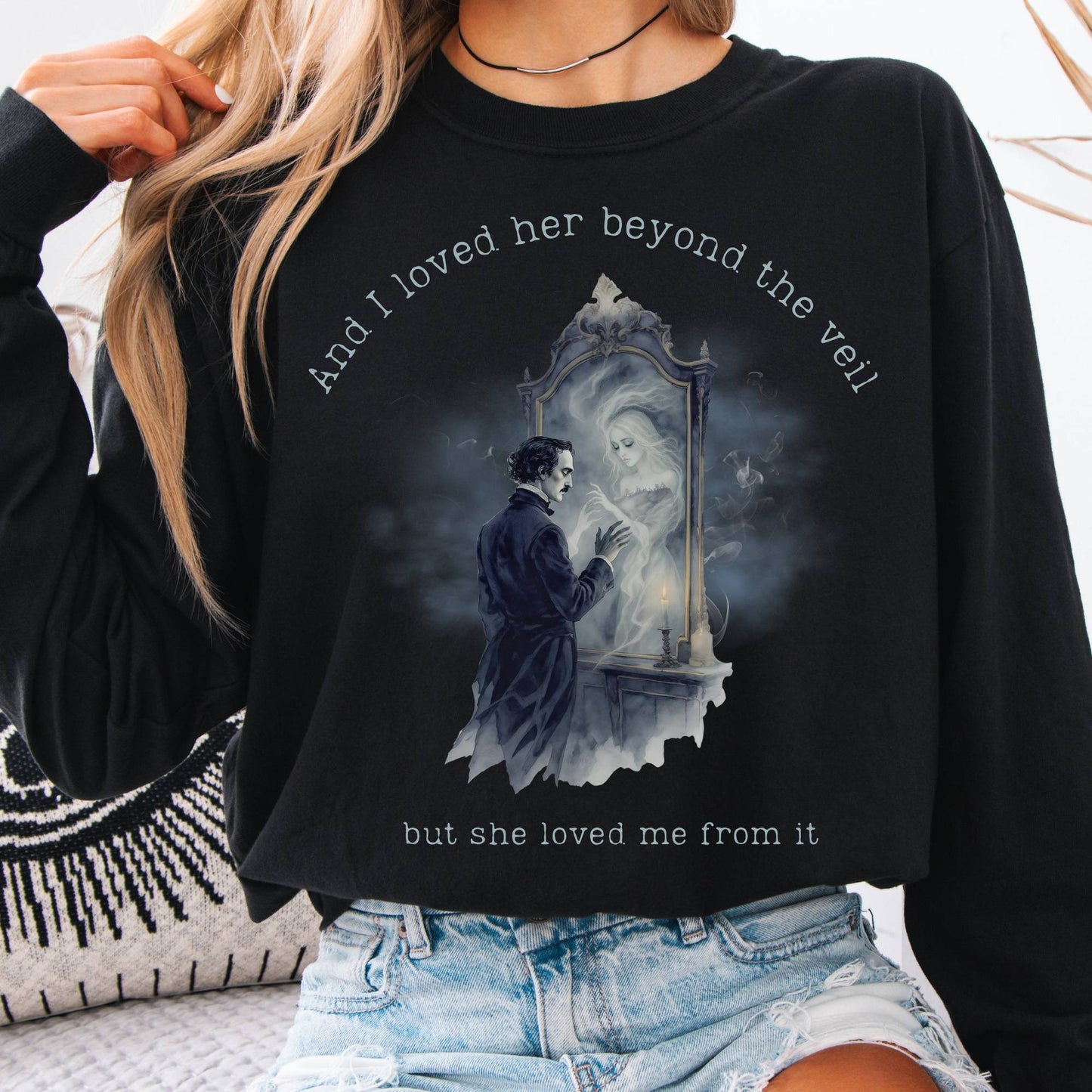 Long-sleeve Black / S And I Loved Her Beyond The Veil Poe Long sleeve Tee The Mystic Eden