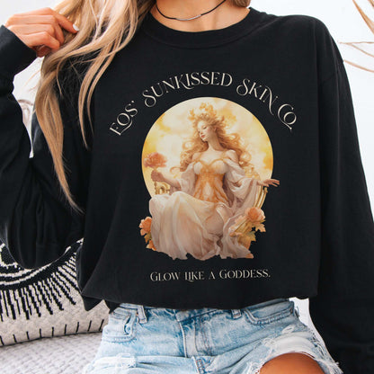 Long-sleeve Black / S Eos' Sunkissed Skin Co. Goddess  Long Sleeve T-Shirt The Mystic Eden