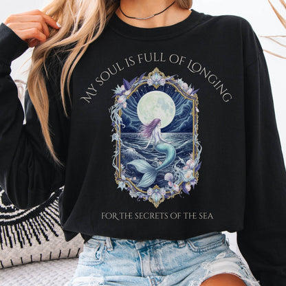 Long-sleeve Black / S My Soul Is Full of Longing Long Sleeve Tee The Mystic Eden