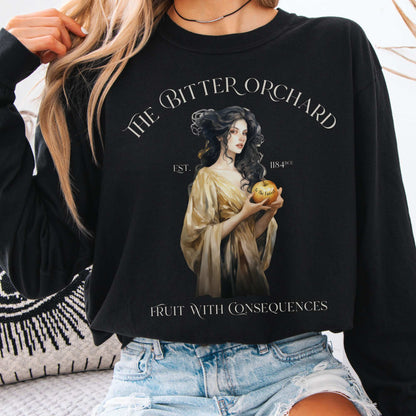 Long-sleeve Black / S The Bitter Orchard Eris Goddess Long Sleeve T-Shirt The Mystic Eden