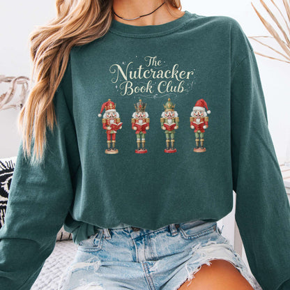 Long-sleeve Blue Spruce / S The Nutcracker Book Club Christmas Long Sleeve Shirt The Mystic Eden