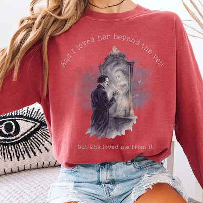 Long-sleeve Crimson / S And I Loved Her Beyond The Veil Poe Long sleeve Tee The Mystic Eden