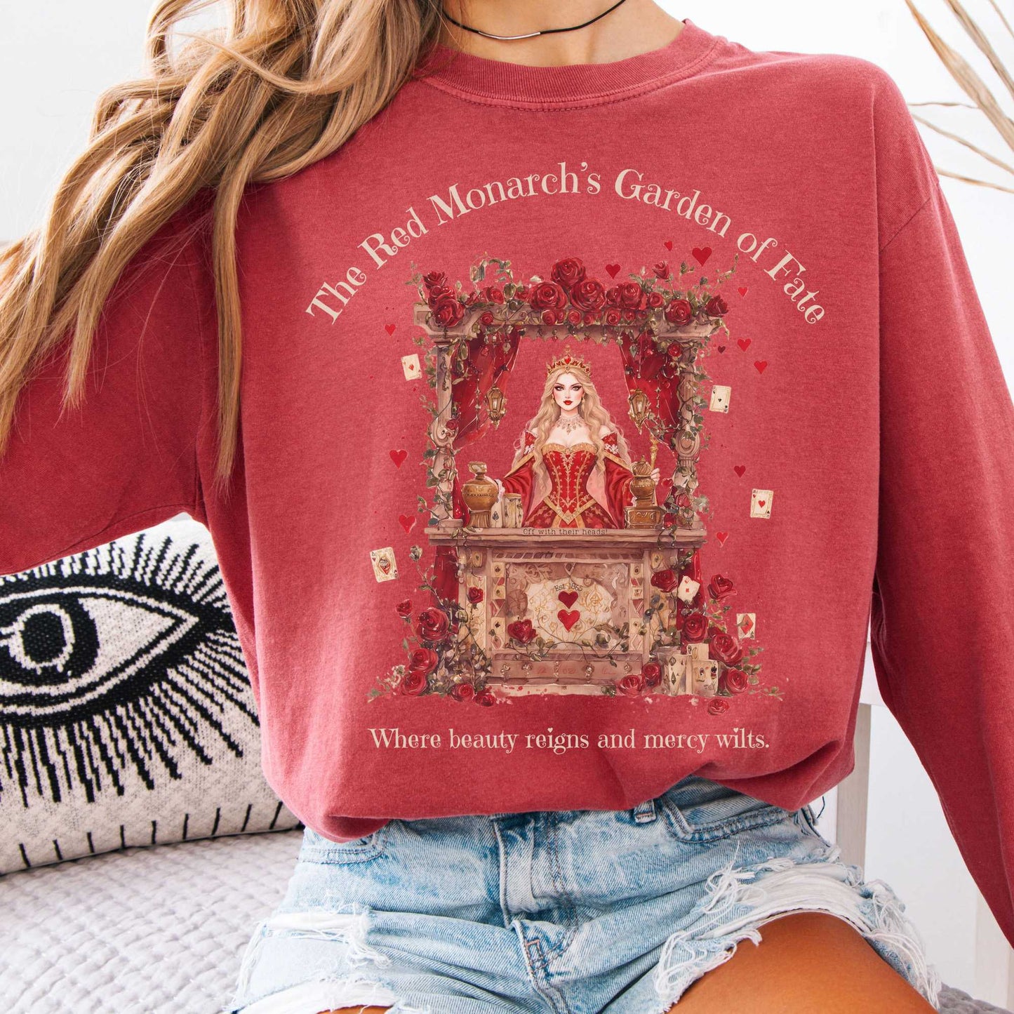 Long-sleeve Crimson / S The Red Monarchs Garden of Fate Long Sleeve Tee The Mystic Eden