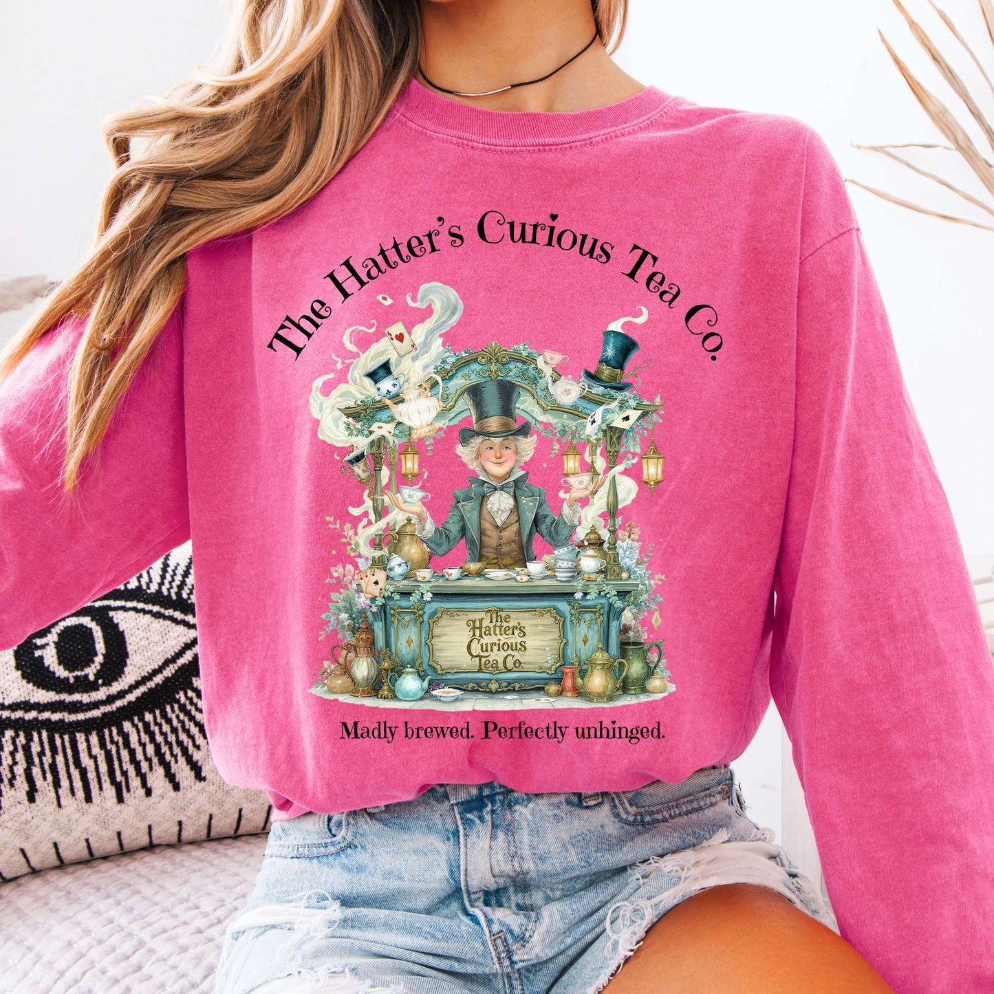Long-sleeve Crunchberry / S The Hatters Curious Tea Co Long Sleeve Tee The Mystic Eden