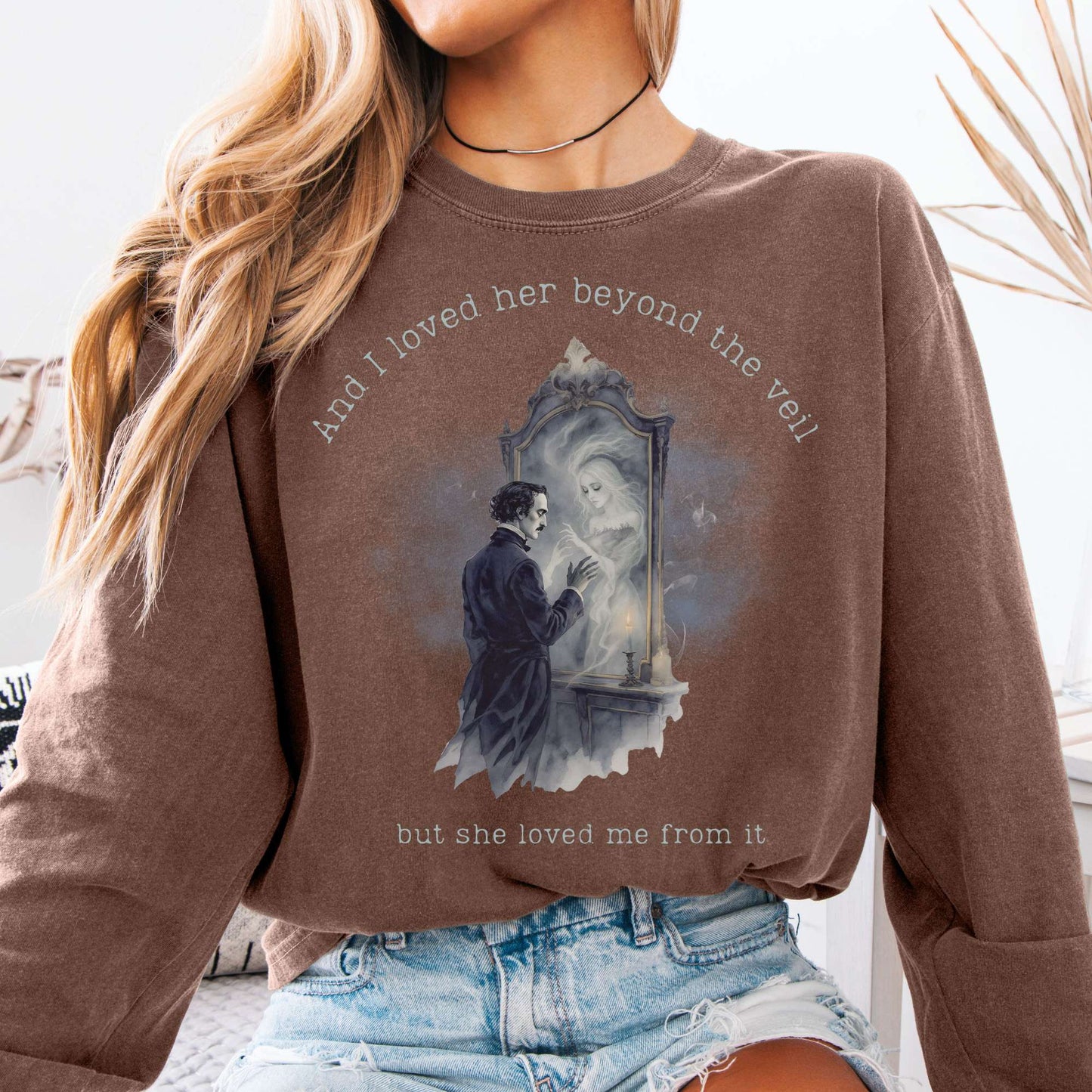 Long-sleeve Espresso / S And I Loved Her Beyond The Veil Poe Long sleeve Tee The Mystic Eden