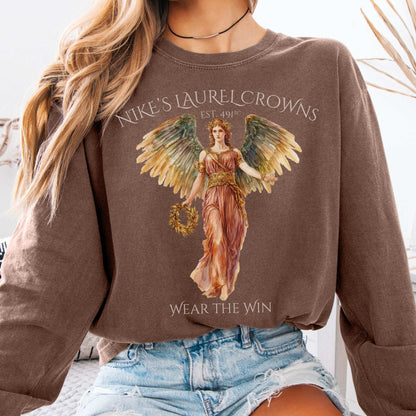 Long-sleeve Espresso / S Nike's Laurel Crowns Goddess Long Sleeve T-Shirt The Mystic Eden