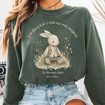 Long-sleeve Hemp / S Everything Real Was Once Imagined The Velveteen Rabbit Long Sleeve The Mystic Eden