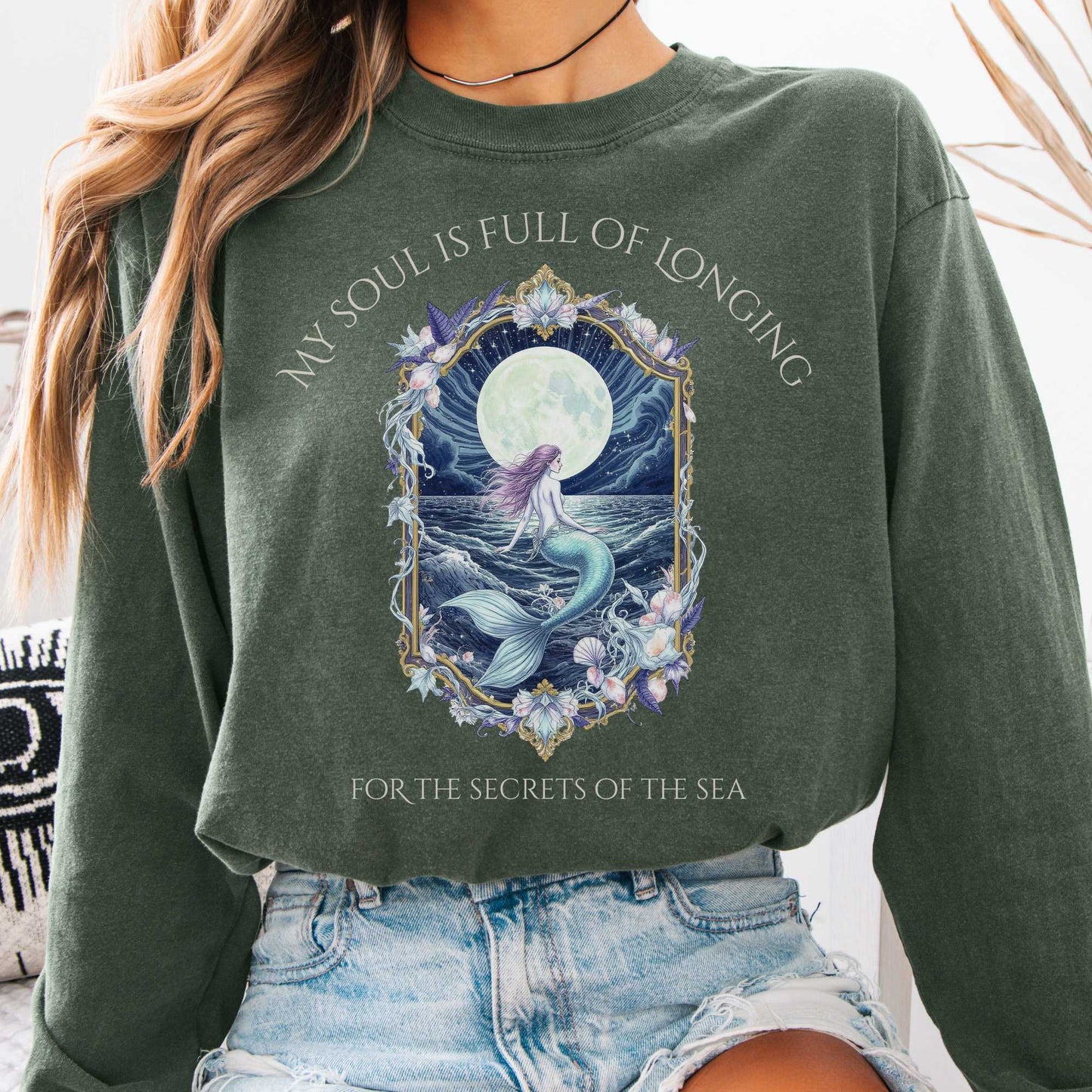 Long-sleeve Hemp / S My Soul Is Full of Longing Long Sleeve Tee The Mystic Eden