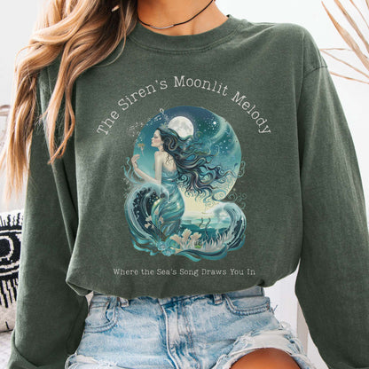 Long-sleeve Hemp / S The Siren’s Moonlit Melody Mythology Long Sleeve Tee The Mystic Eden