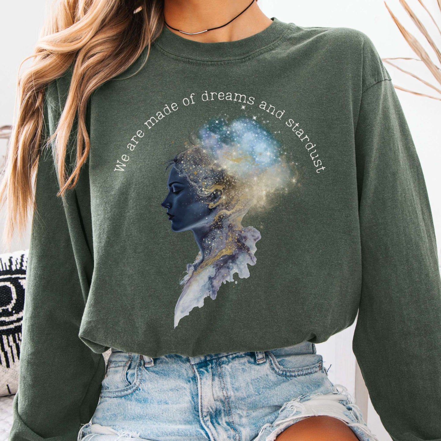 Long-sleeve Hemp / S We Are Made of Dreams and Stardust Long Sleeve Tee The Mystic Eden