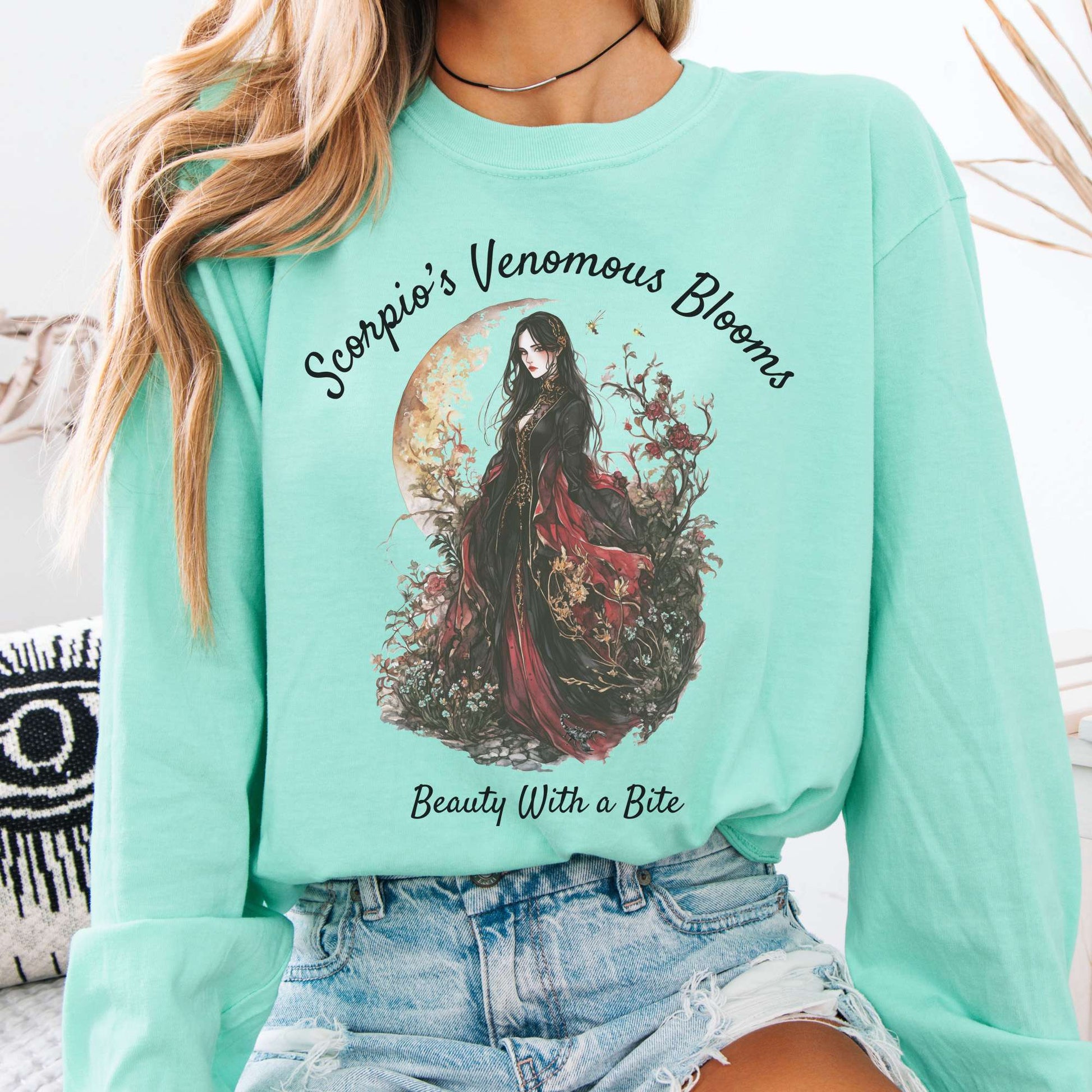 Long-sleeve Island Reef / S Scorpio's Venomous Blooms Long Sleeved Shirt The Mystic Eden