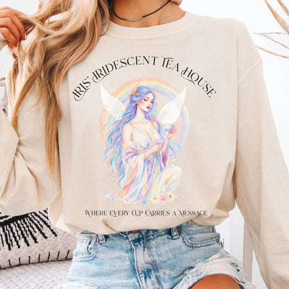 Long-sleeve Ivory / S Iris’ Iridescent Tea House Mythology Long Sleeve Tee The Mystic Eden
