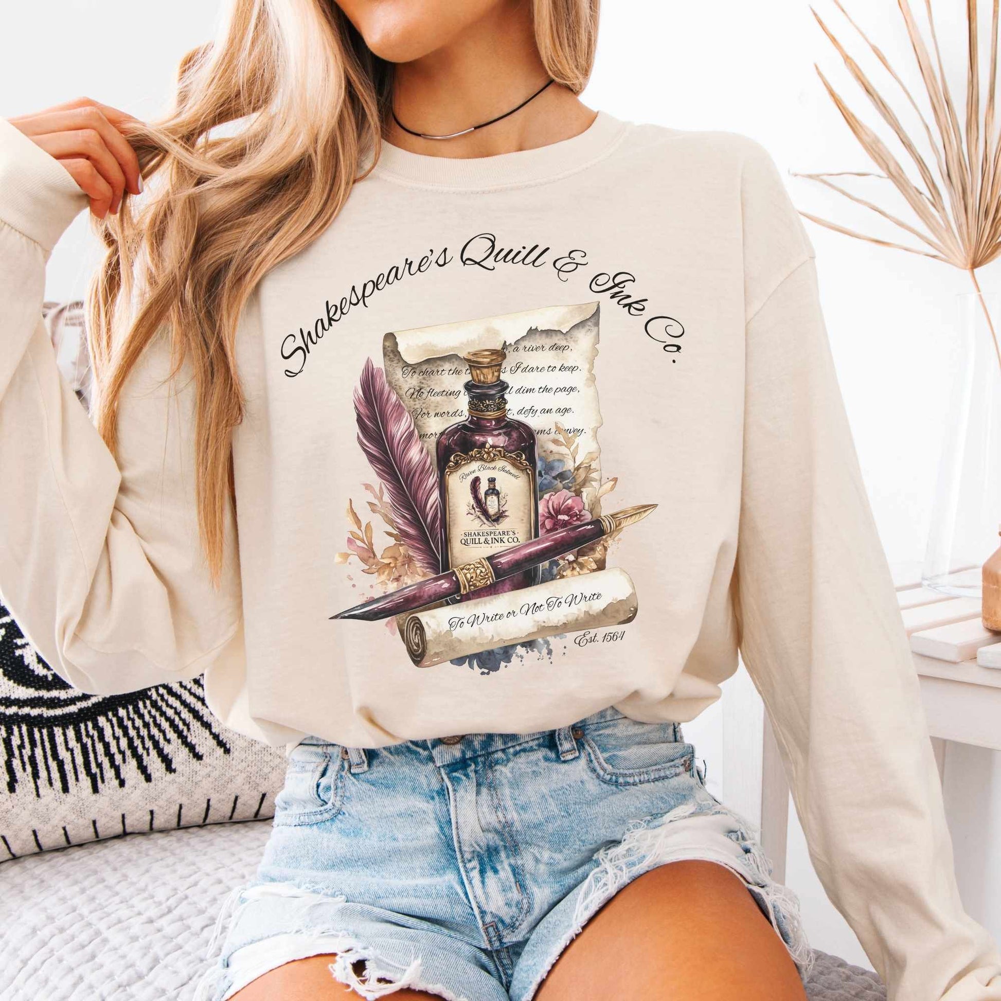Long-sleeve Ivory / S Shakespeare's Quill & Ink Co. Long Sleeved Shirt The Mystic Eden
