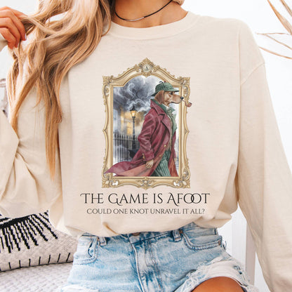 Long-sleeve Ivory / S The Game Is Afoot Sherlock Holmes Long Sleeve Tee The Mystic Eden