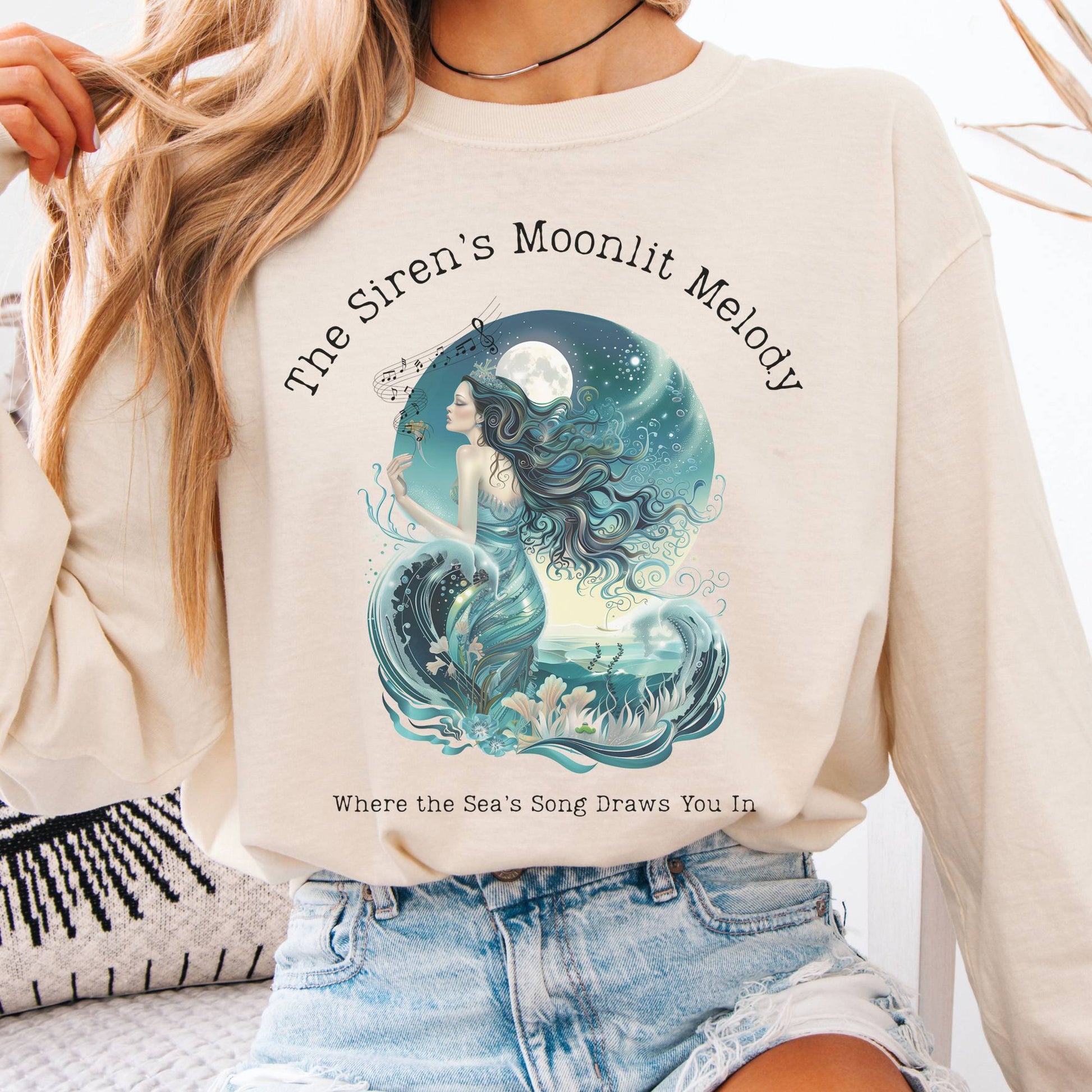 Long-sleeve Ivory / S The Siren’s Moonlit Melody Mythology Long Sleeve Tee The Mystic Eden