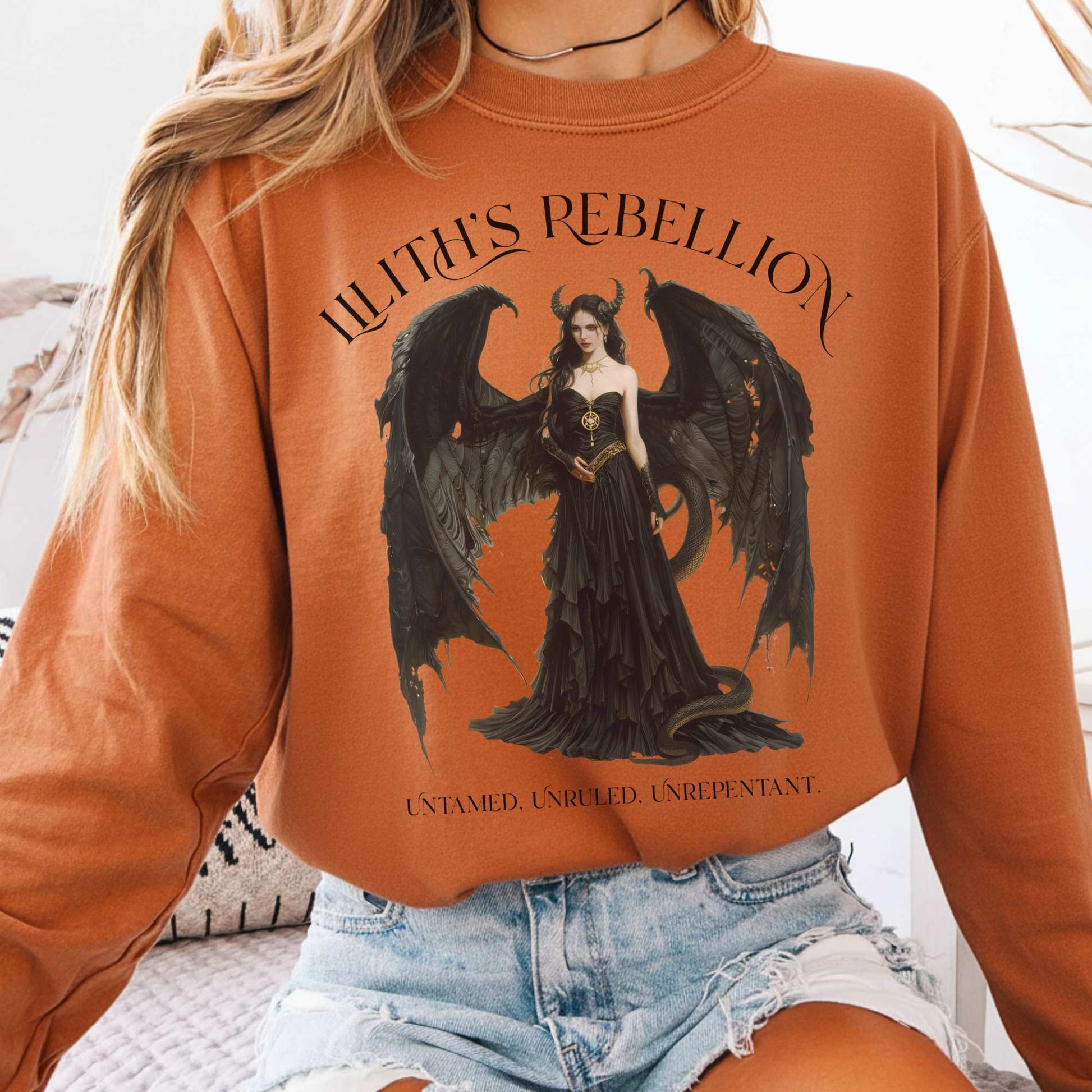 Long-sleeve Lilith's Rebellion Goddess Long Sleeve T-Shirt The Mystic Eden