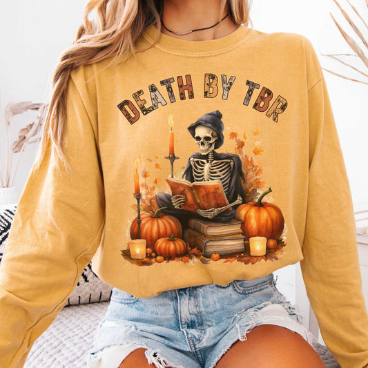 Long-sleeve Mustard / S Death by TBR Bookish Long Sleeve The Mystic Eden