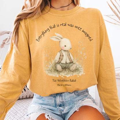 Long-sleeve Mustard / S Everything Real Was Once Imagined The Velveteen Rabbit Long Sleeve The Mystic Eden