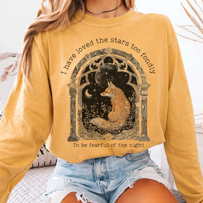 Long-sleeve Mustard / S I Have Loved the Stars Too Fondly Sarah Williams Poetry Long Sleeve Tee The Mystic Eden
