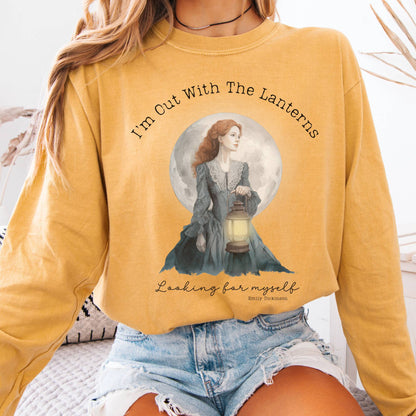 Long-sleeve Mustard / S I'm Out With The Lanterns Looking For Myself Emily Dickinson Long Sleeve The Mystic Eden